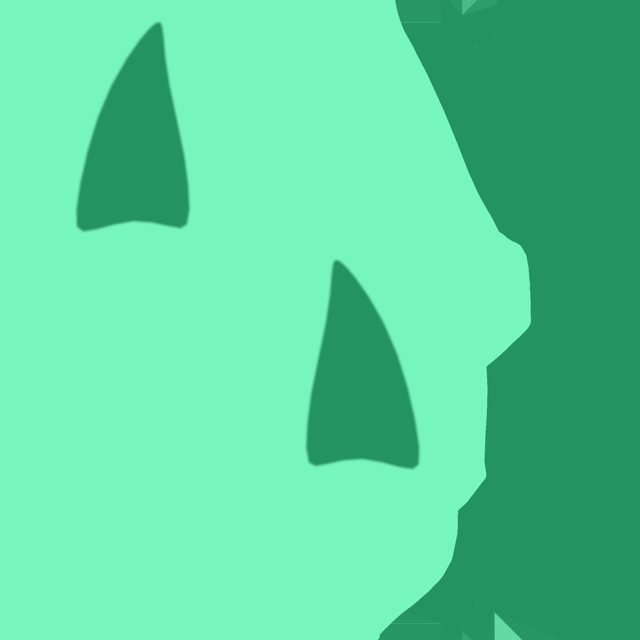 Furry Ears Tiara D07 Green - Headband Character Design Low-poly 3D model_23