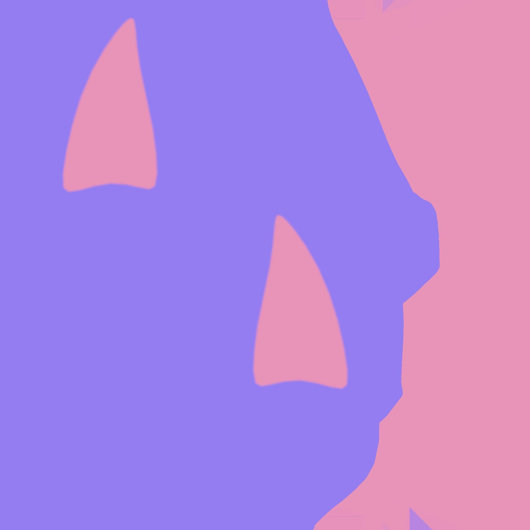 Furry Ears Tiara D08 Purple - Headband Character Design Low-poly 3D model_23