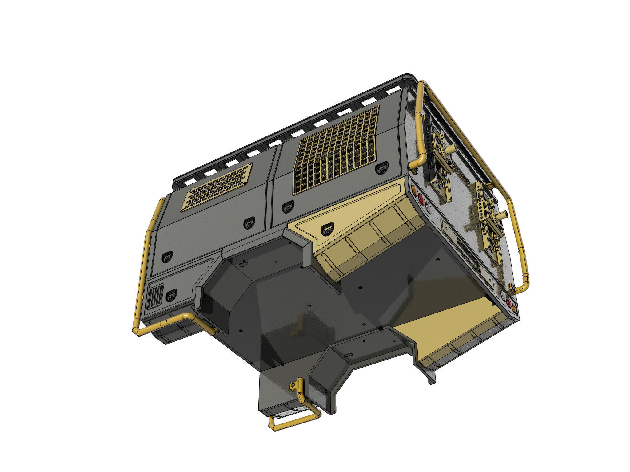 TOYOTA LAND CRUISER FJ75 WITH FULL CANOPY  FOR 1 10 RC chassis 3D print model_13