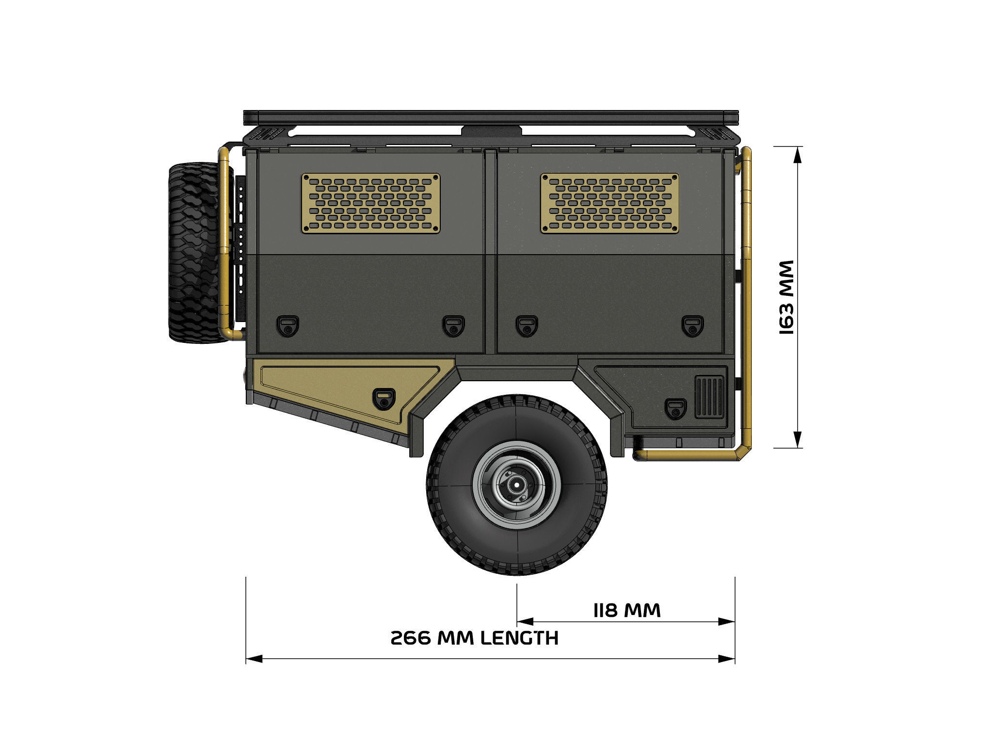 TOYOTA LAND CRUISER FJ75 WITH FULL CANOPY  FOR 1 10 RC chassis 3D print model_6