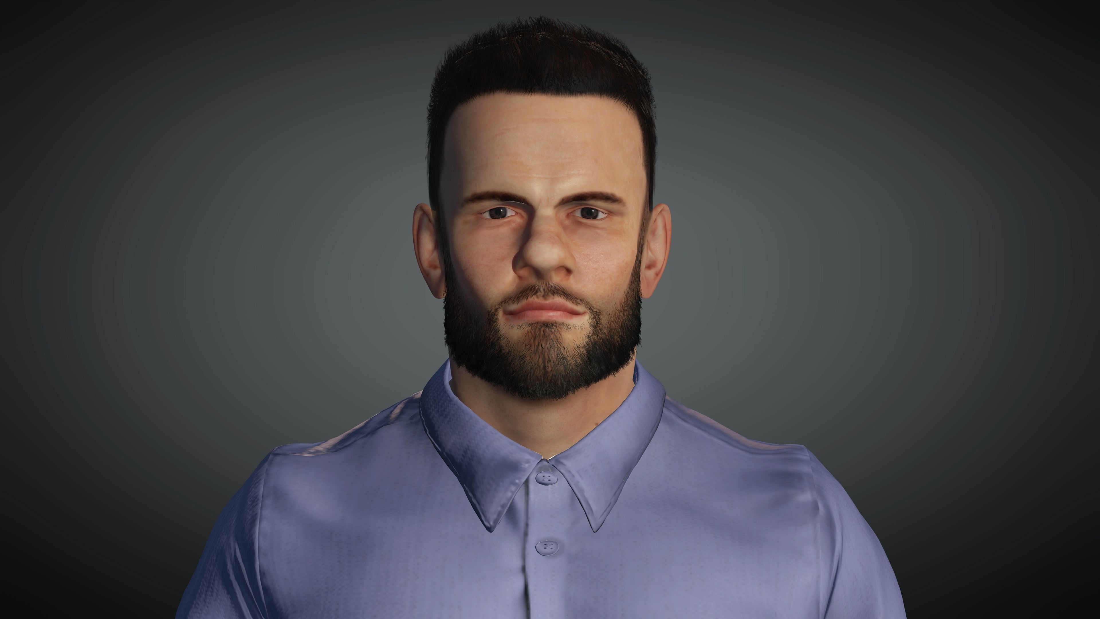 Realistic Man Model  Low-poly 3D model_10
