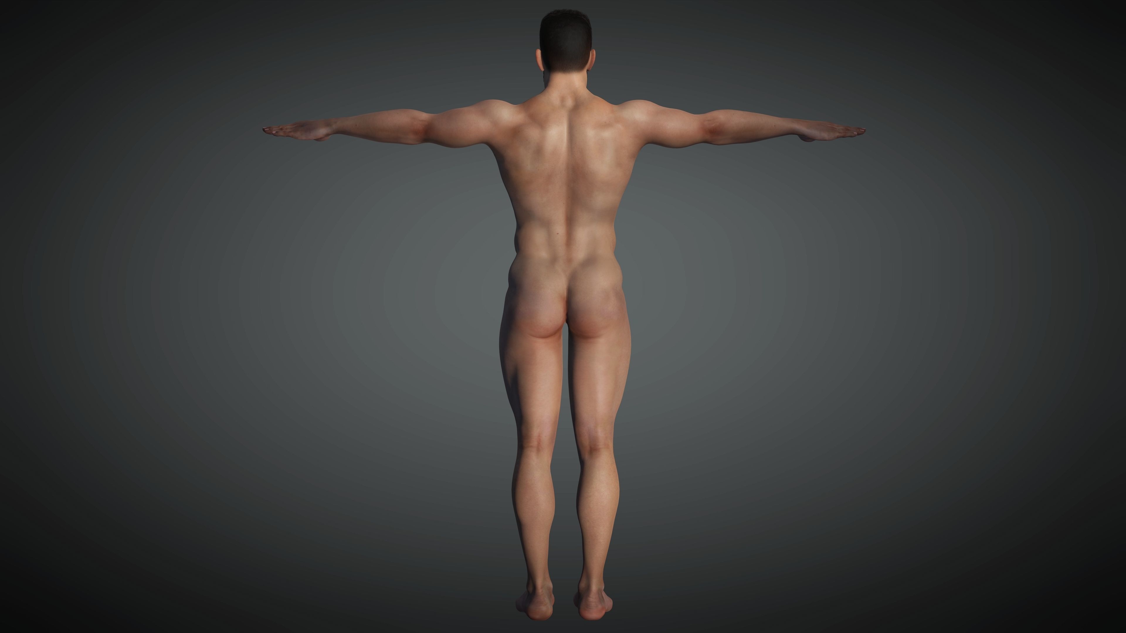 Realistic Man Model  Low-poly 3D model_14
