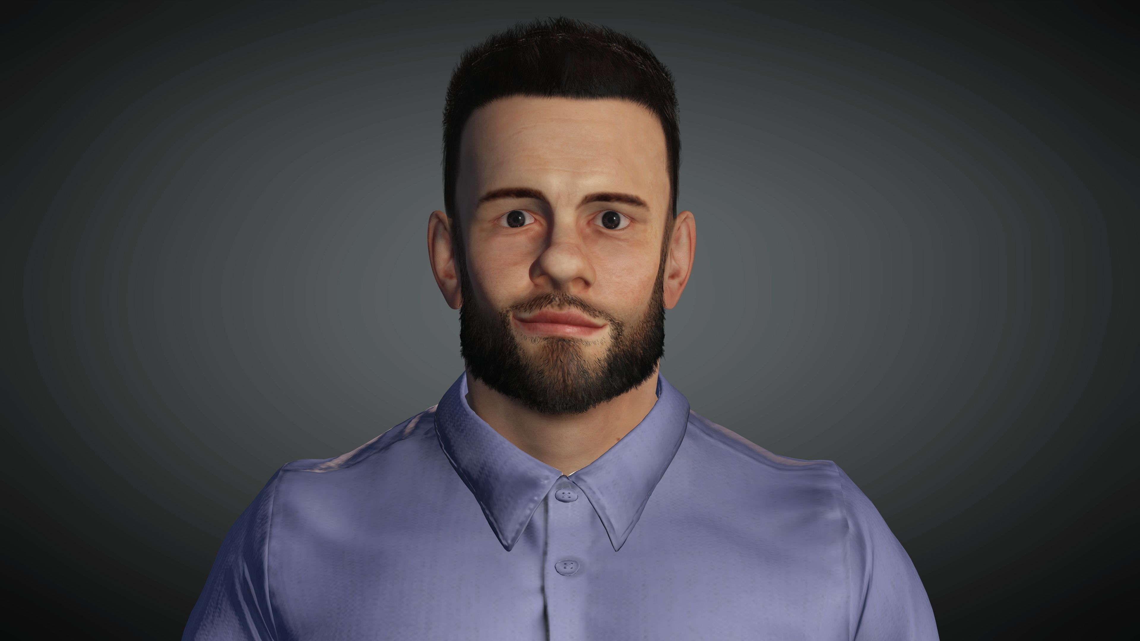 Realistic Man Model  Low-poly 3D model_7