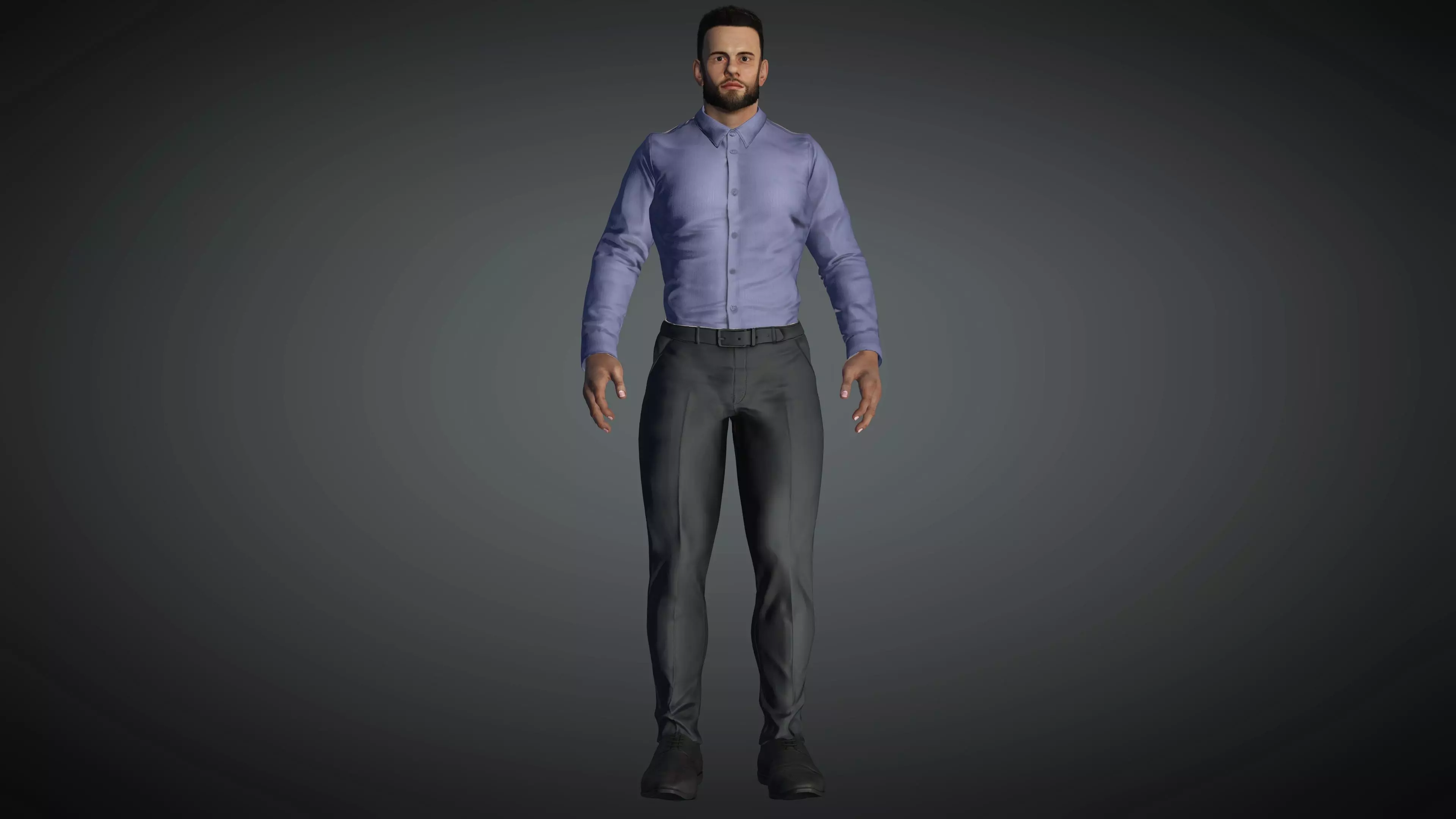 Realistic Man Model  Low-poly 3D model_0