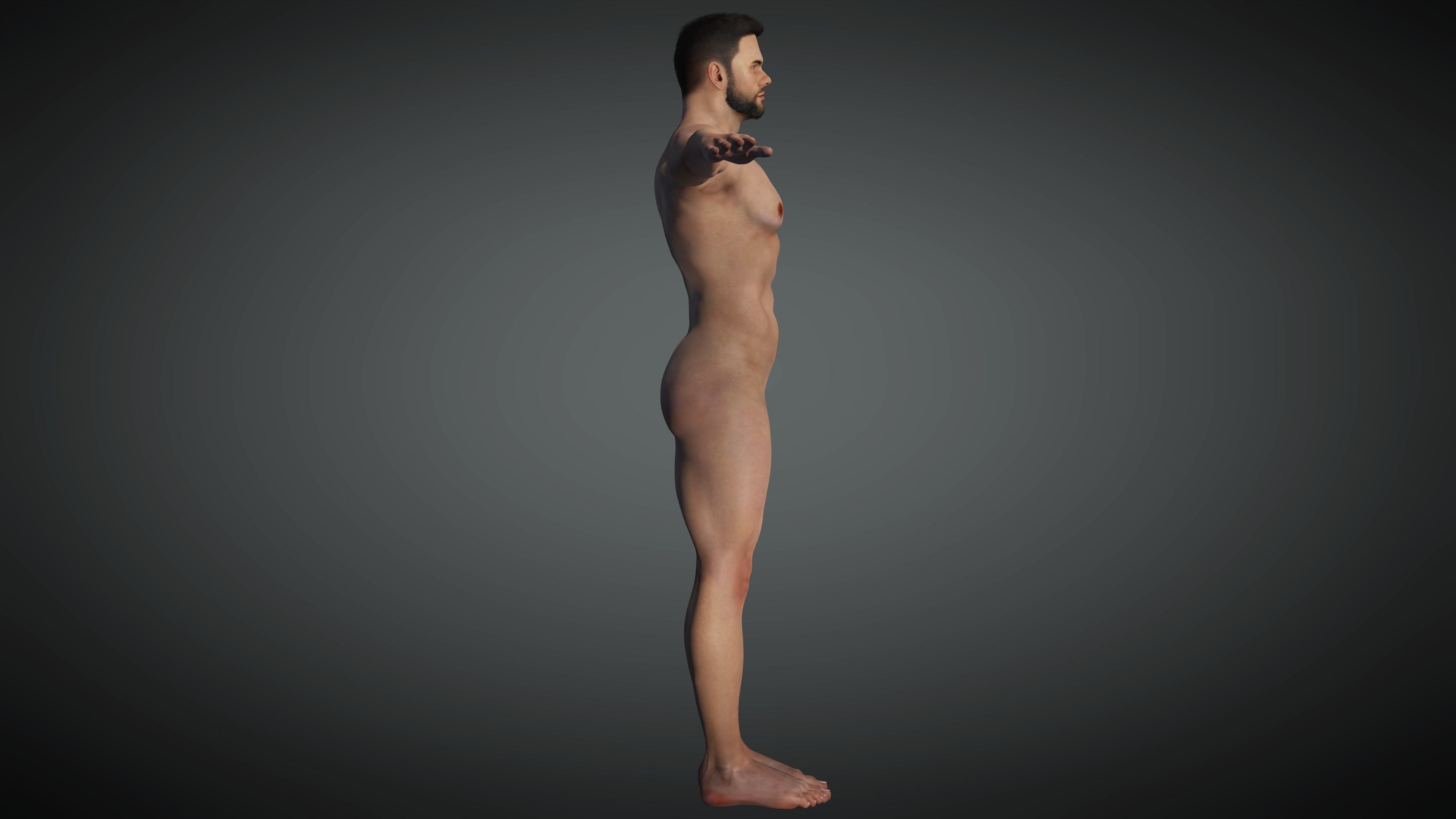 Realistic Man Model  Low-poly 3D model_13