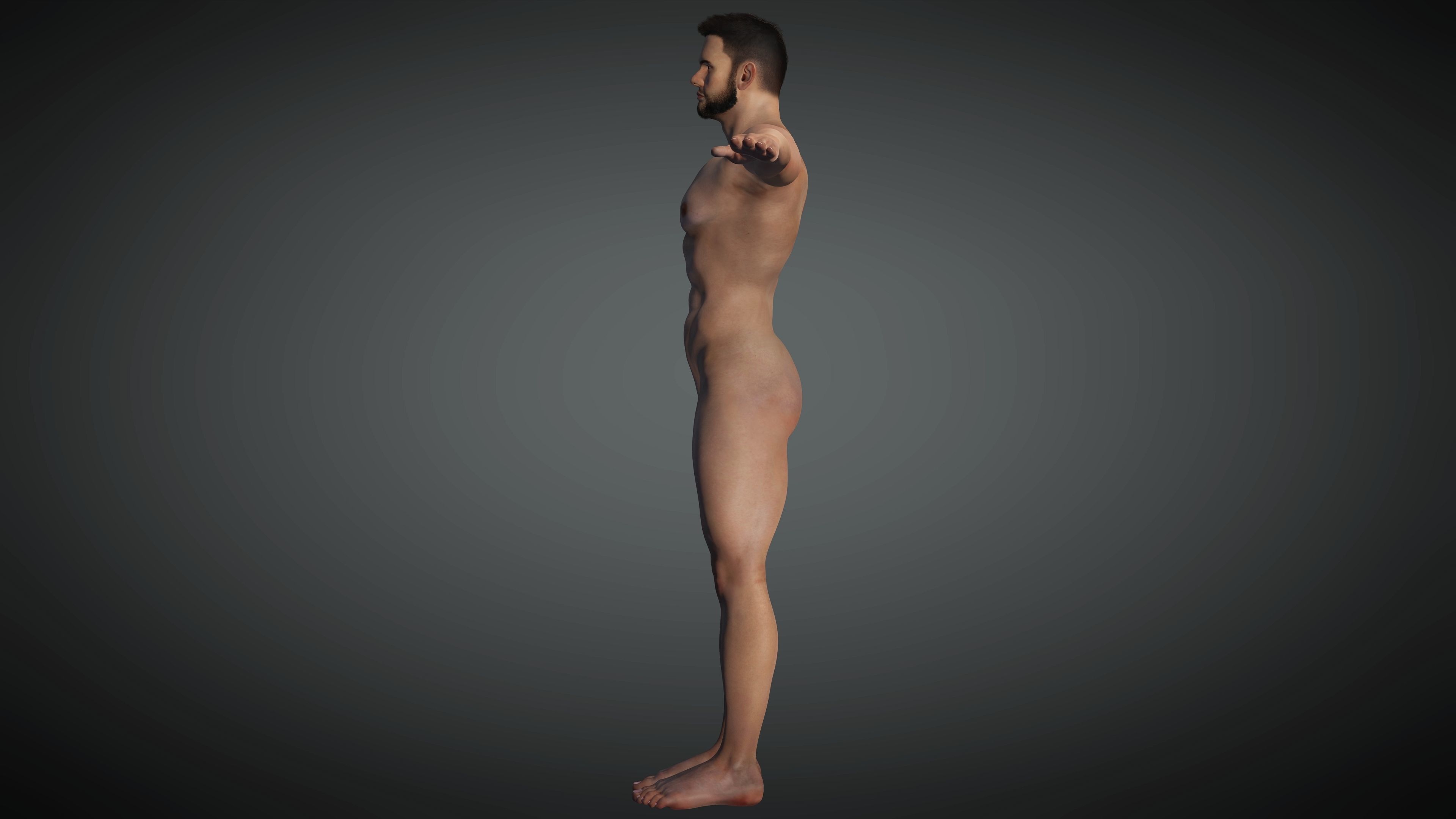 Realistic Man Model  Low-poly 3D model_12