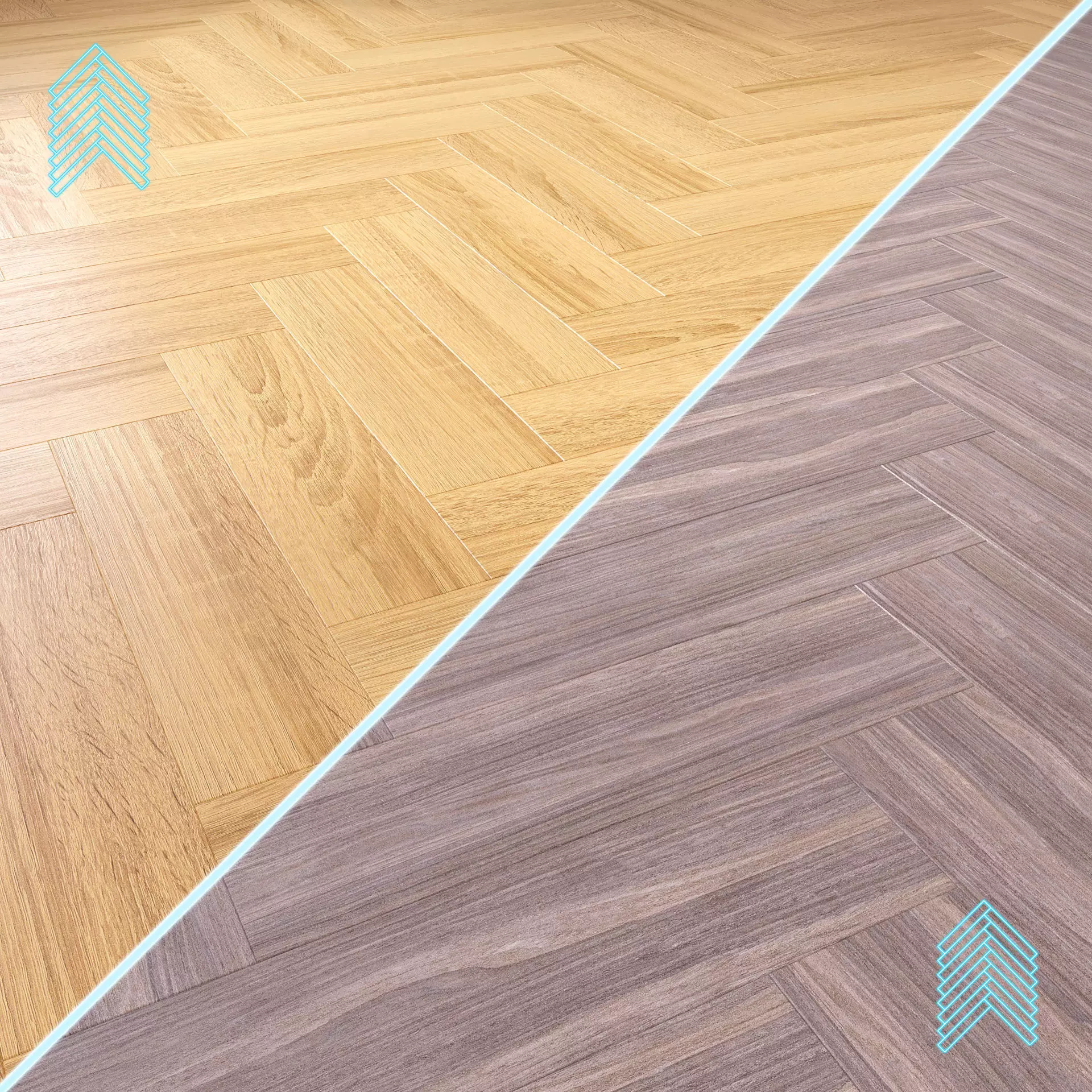 Parquet - Laminate - Wooden floor 2 in 1 Low-poly 3D model_0