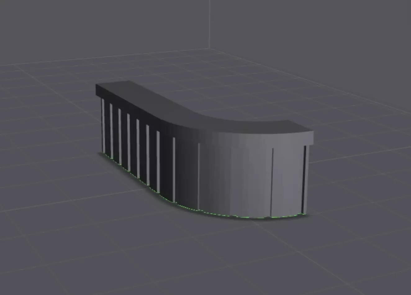 Bar counter with shelves for HO scale 3D print model