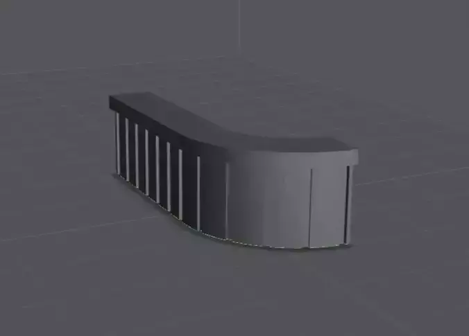 Bar counter with shelves for HO scale  3D print model