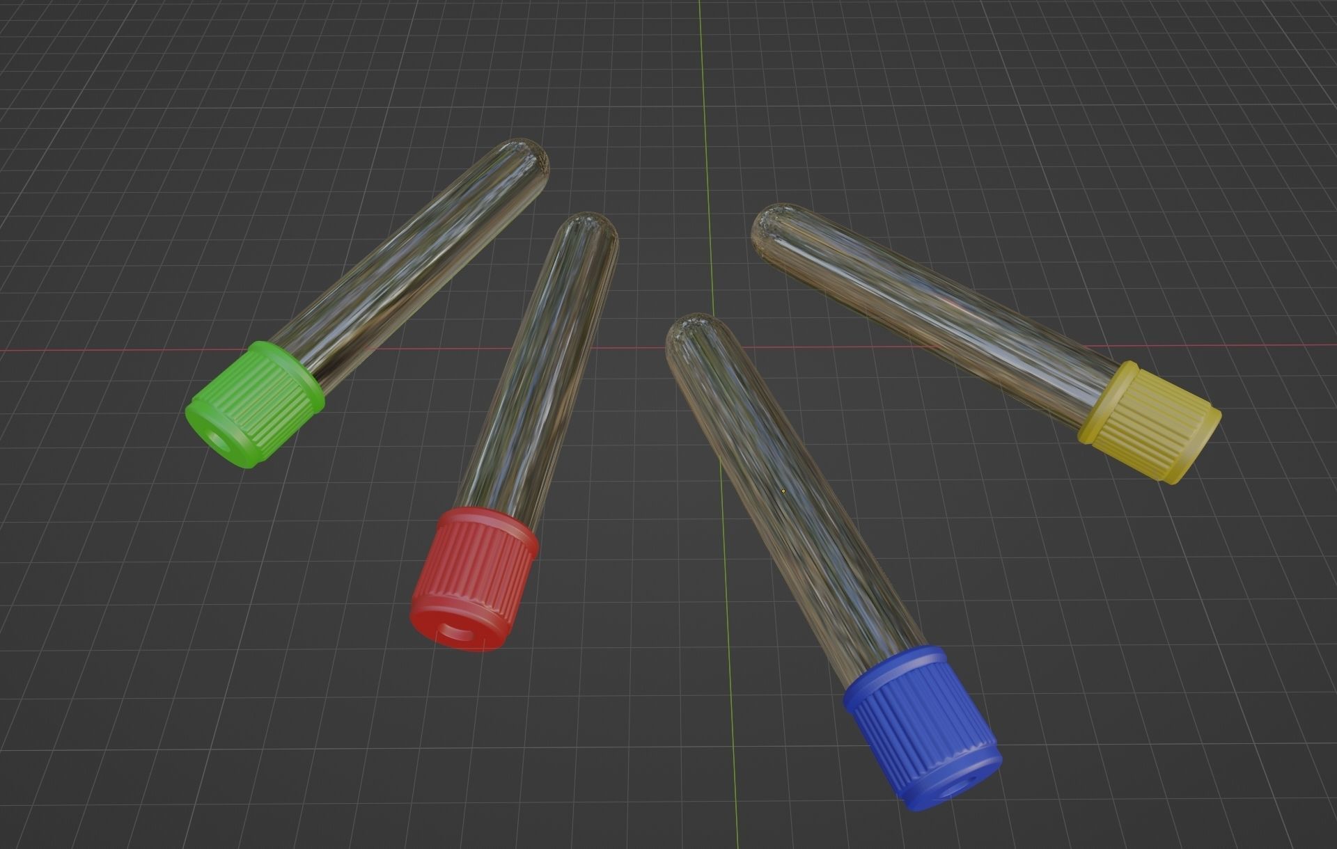 Blood Tubes Laboratory Chemistry Science 3D model_6