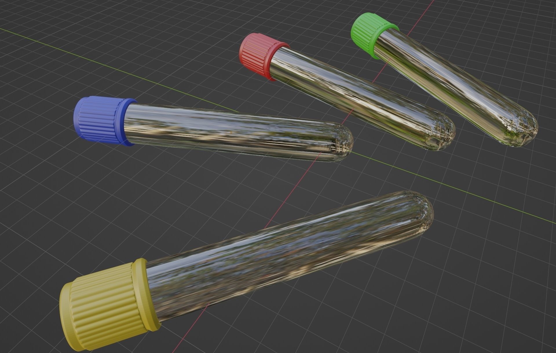 Blood Tubes Laboratory Chemistry Science 3D model_7