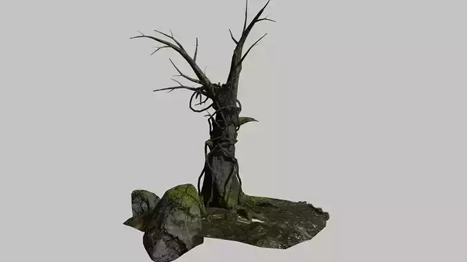 Dead Tree Free low-poly 3D model