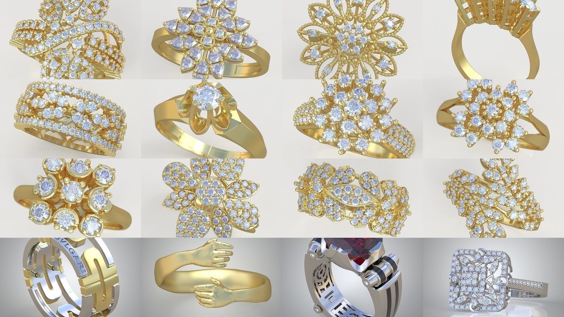 652 All My Beautiful and graceful 3d printable ring models 3D Model ...