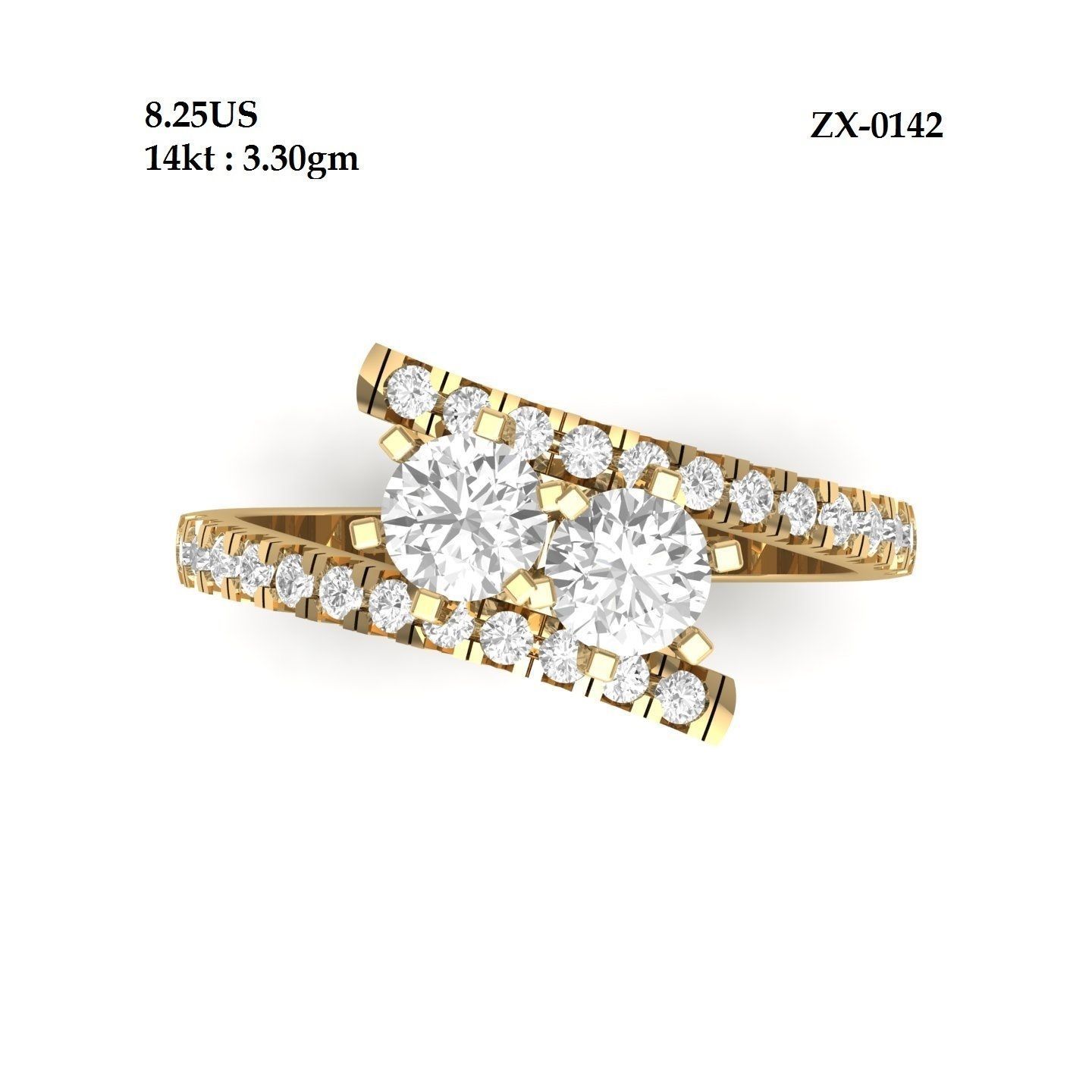 Wedding Ring  3D print model_4