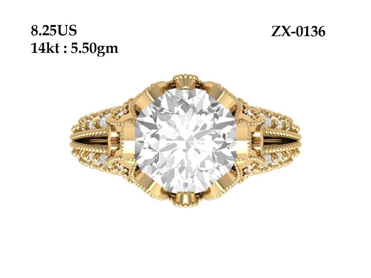 Wedding Ring 3D print model_5