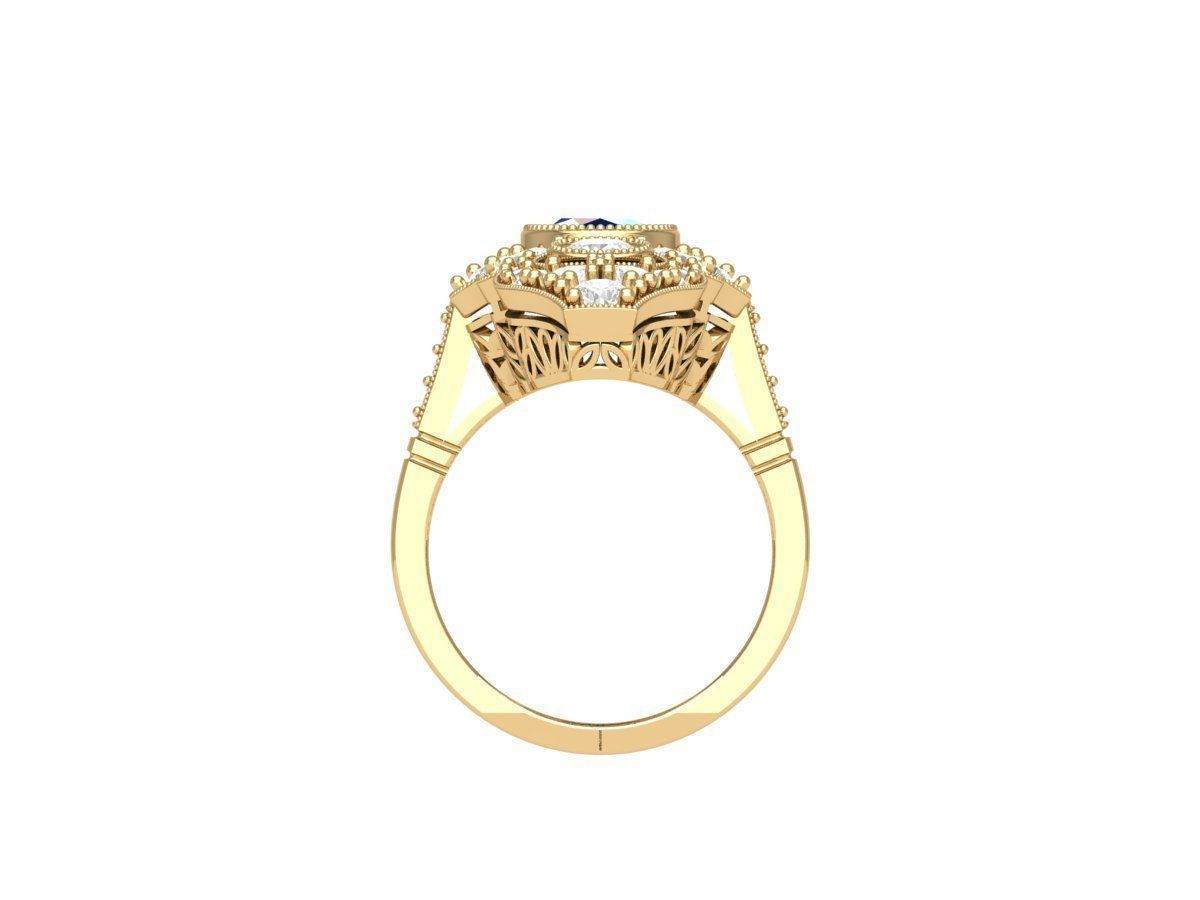 Oval Ring 3D print model_7