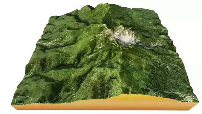 Mount Adatara 3d model terrain 3D model
