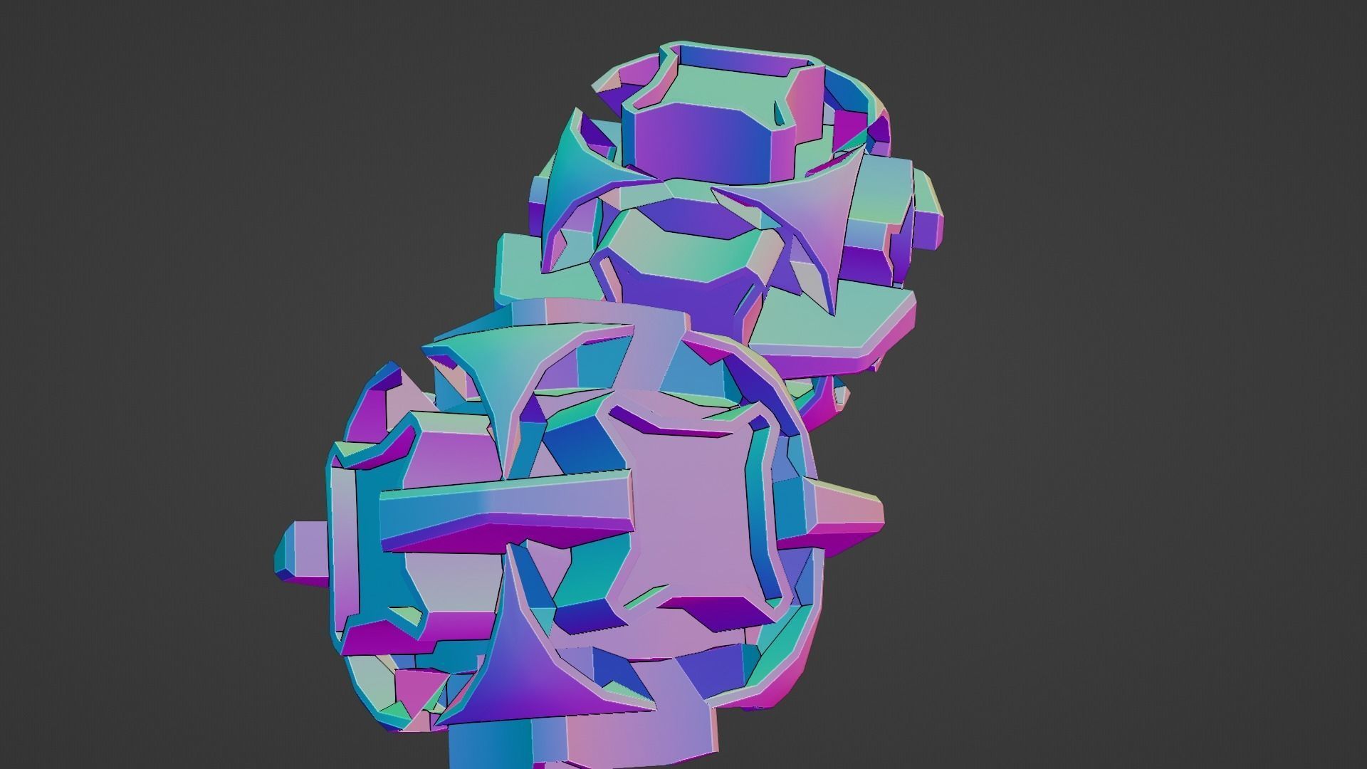 Sci-Fi prop Low-poly 3D model_23