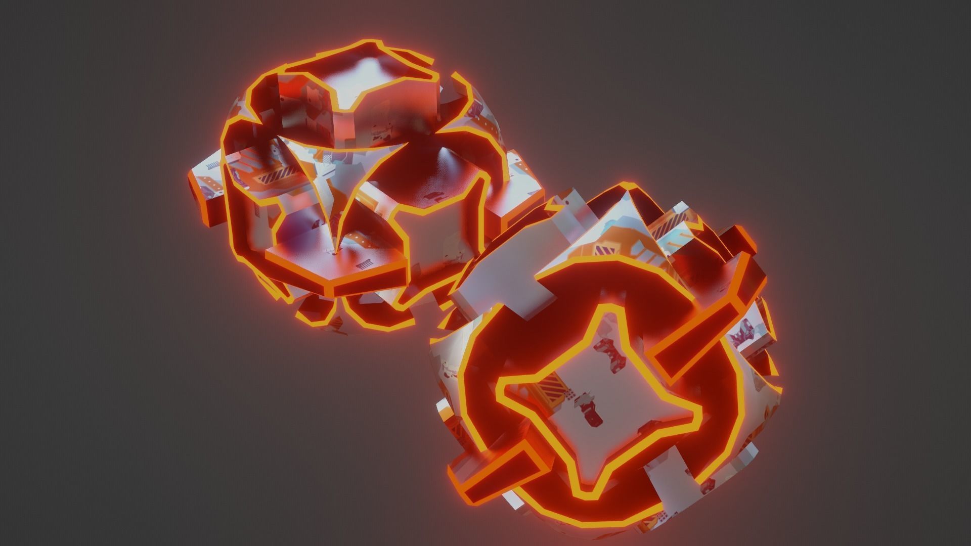 Sci-Fi prop Low-poly 3D model_14