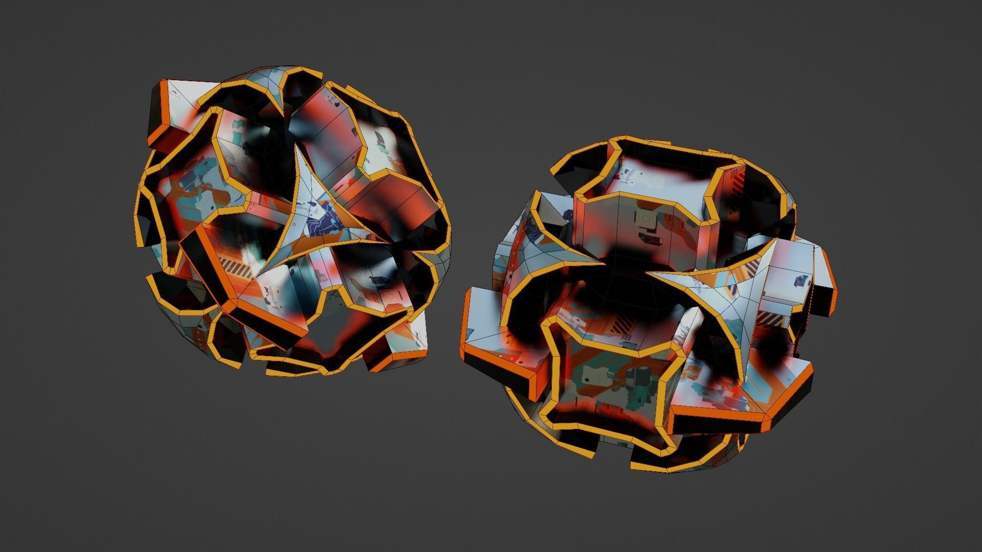 Sci-Fi prop Low-poly 3D model_37