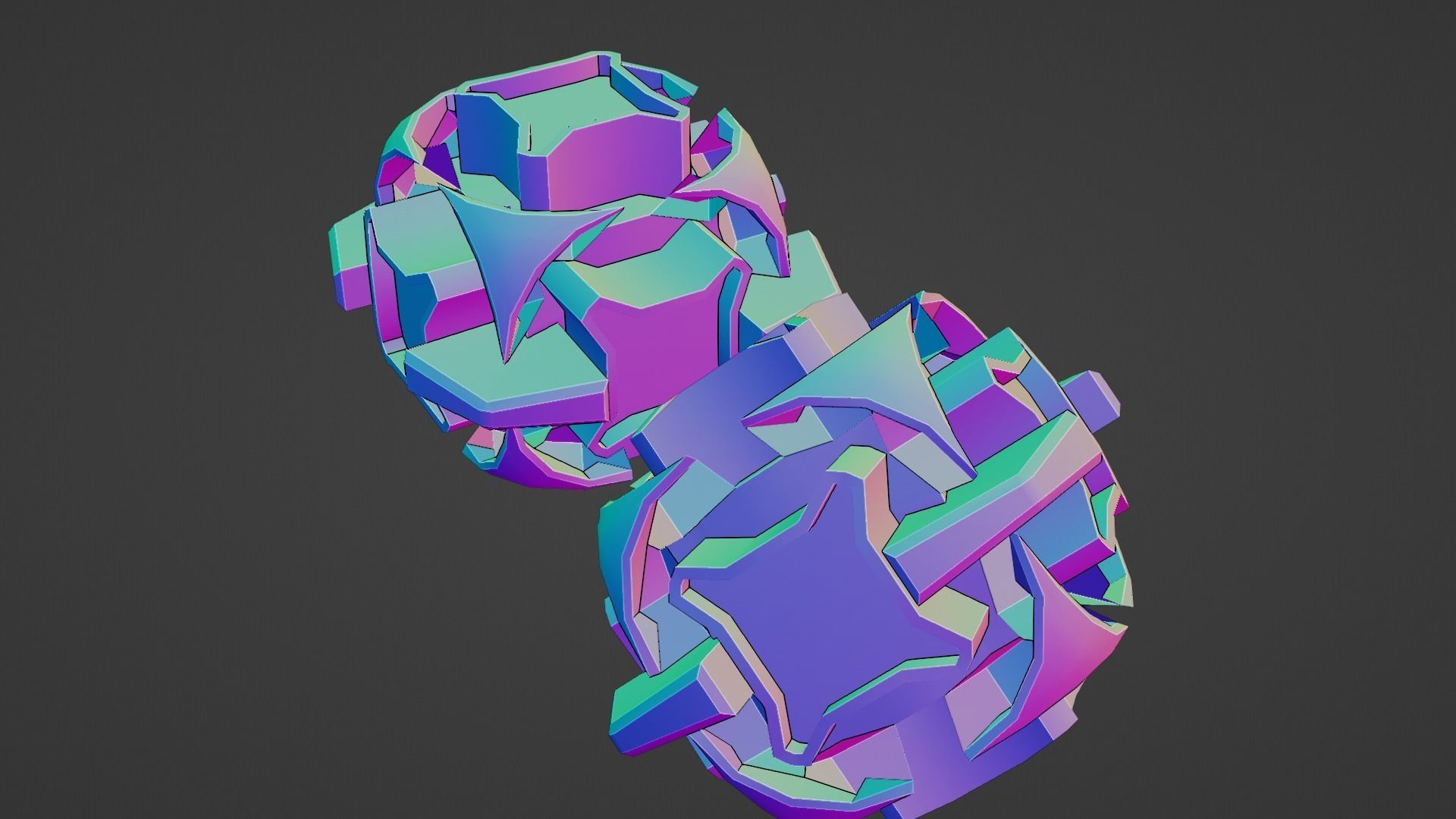 Sci-Fi prop Low-poly 3D model_17