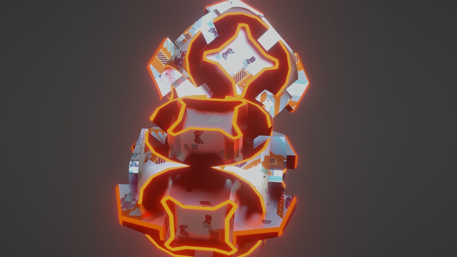 Sci-Fi prop Low-poly 3D model_47