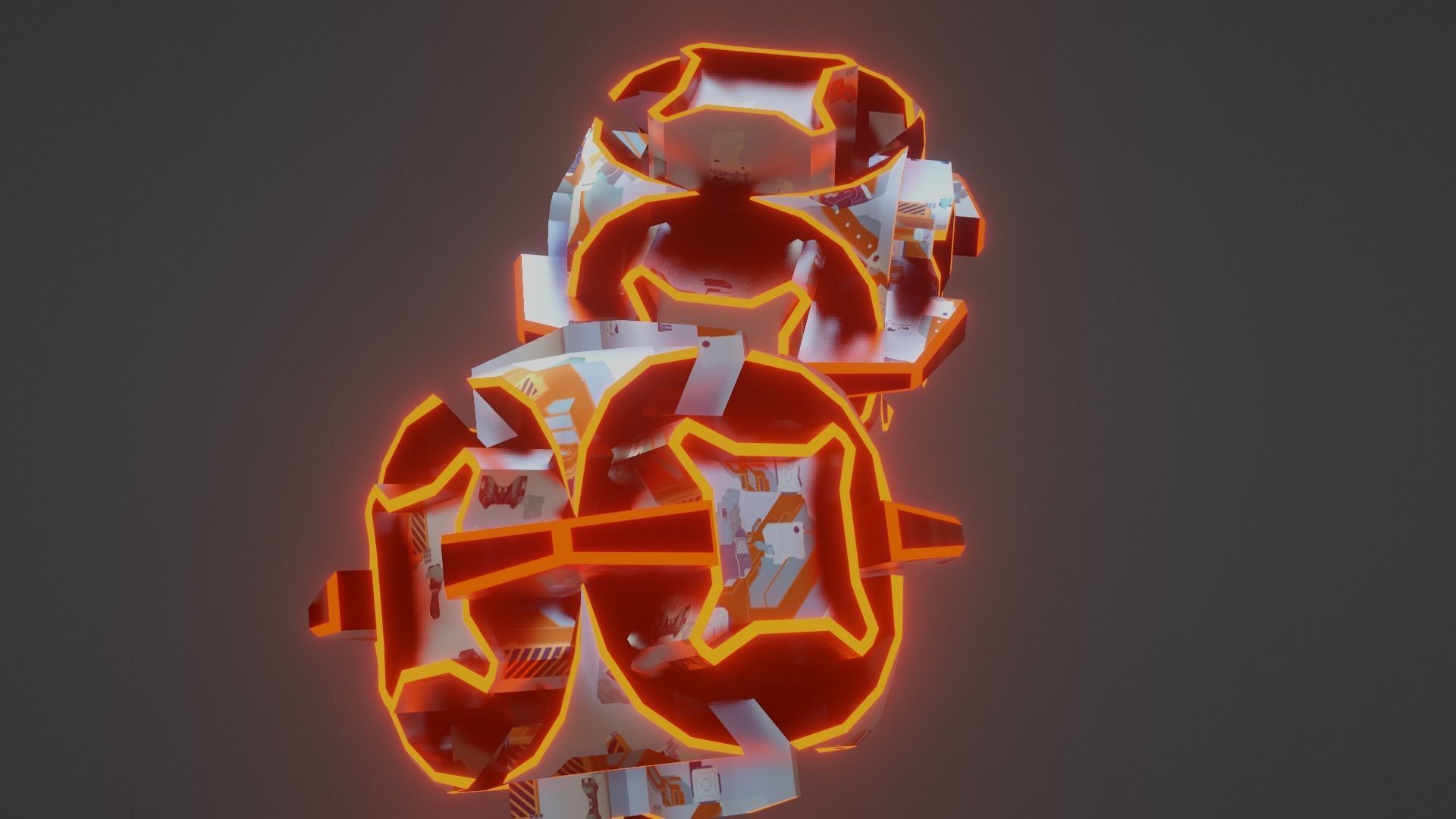 Sci-Fi prop Low-poly 3D model_22