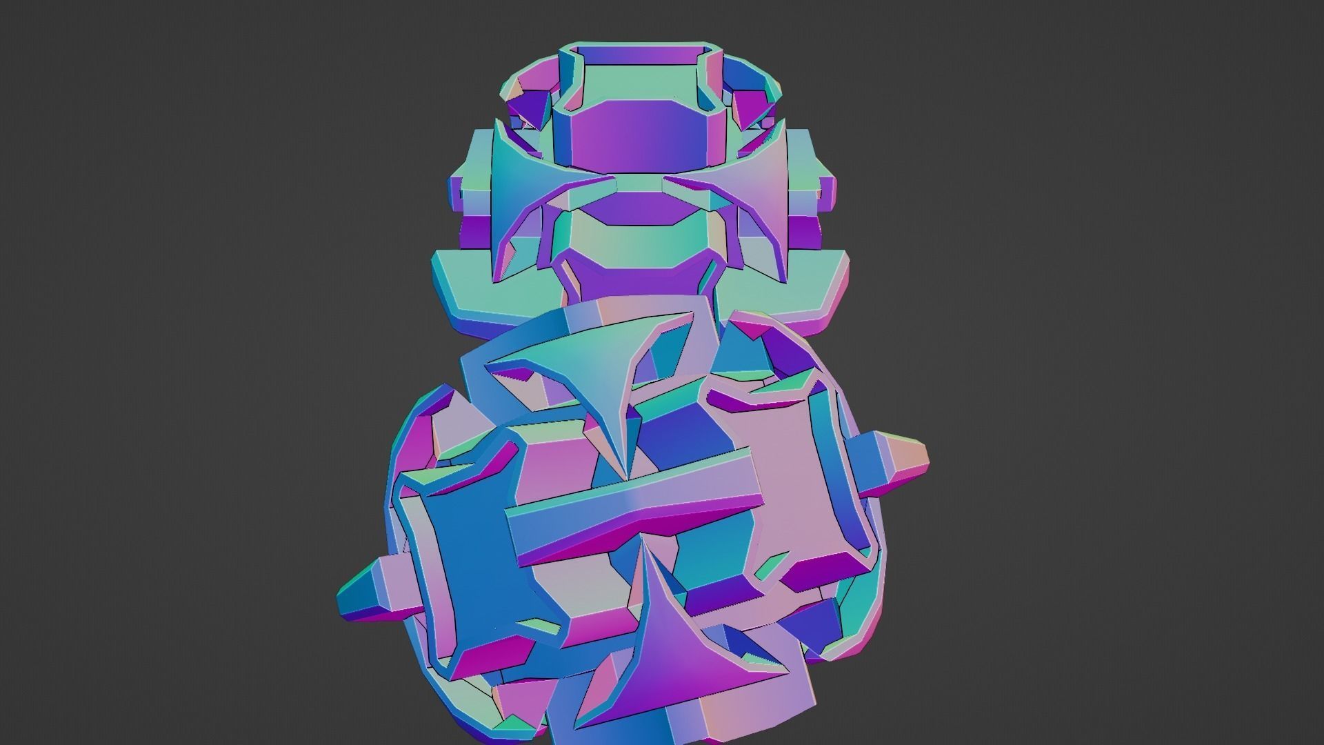 Sci-Fi prop Low-poly 3D model_20