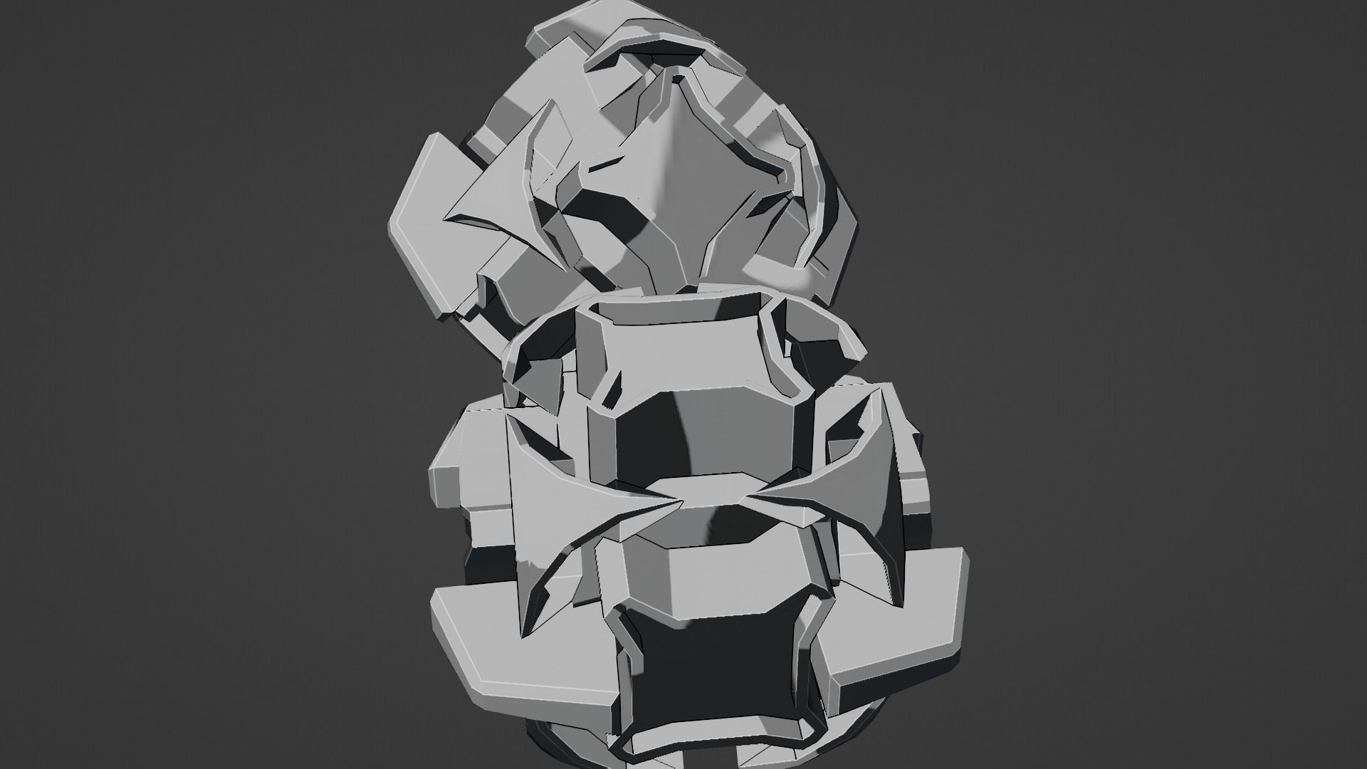 Sci-Fi prop Low-poly 3D model_46