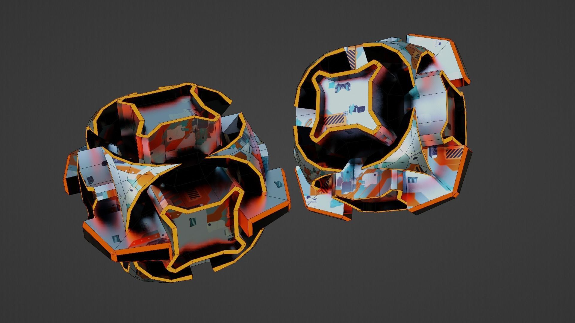 Sci-Fi prop Low-poly 3D model_55