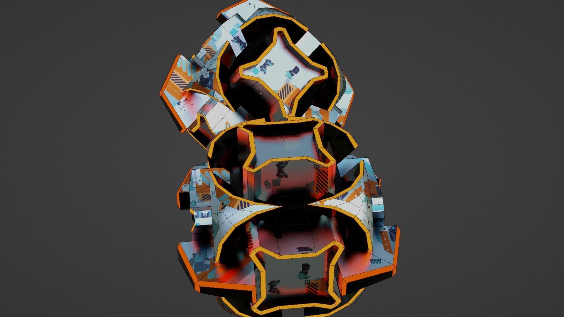 Sci-Fi prop Low-poly 3D model_45