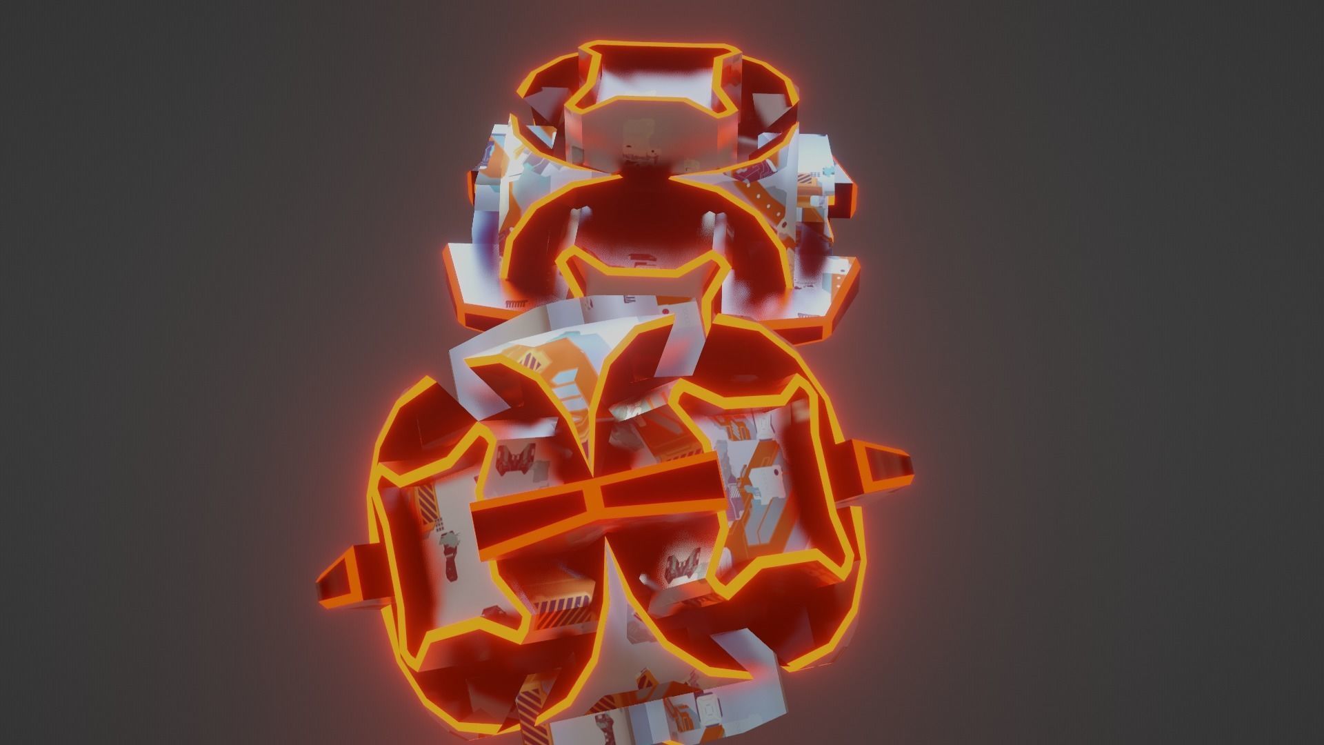 Sci-Fi prop Low-poly 3D model_21