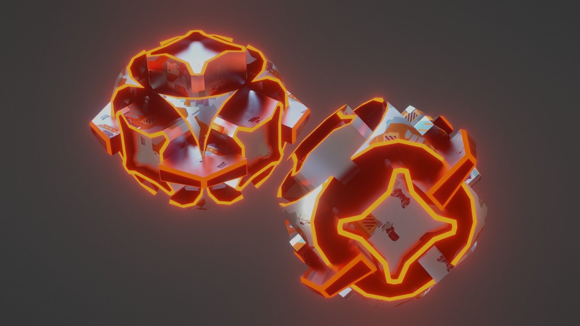 Sci-Fi prop Low-poly 3D model_11