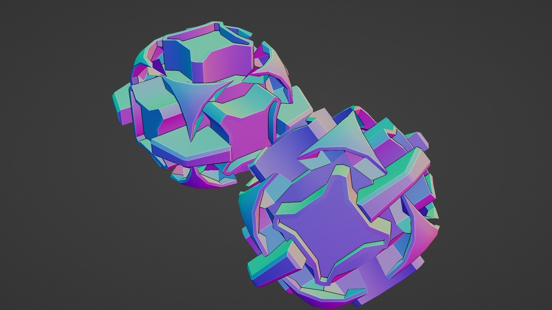 Sci-Fi prop Low-poly 3D model_15