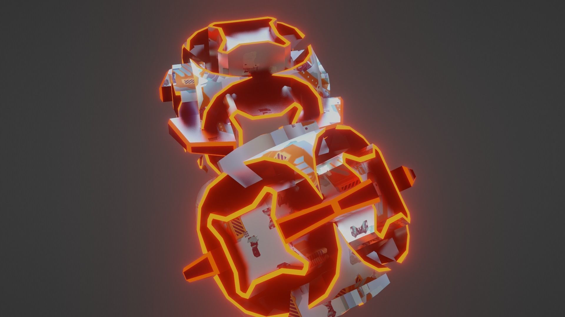 Sci-Fi prop Low-poly 3D model_19