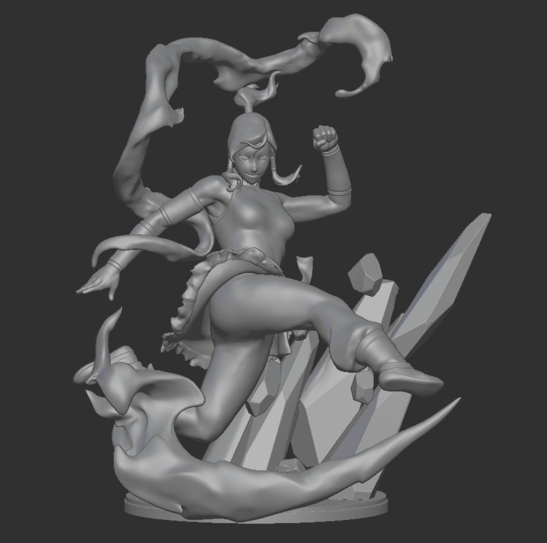 Avatar Korra Statue 3D print model_1