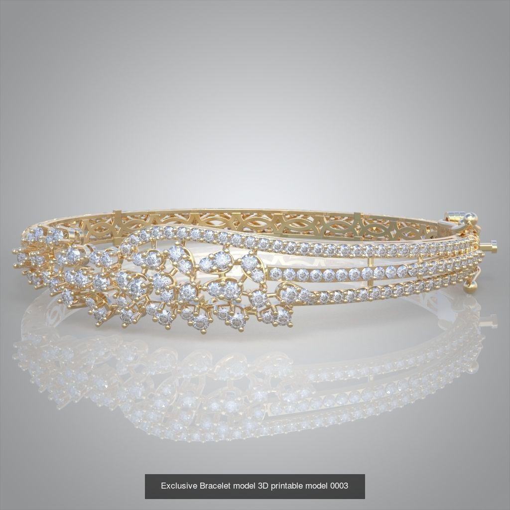 My 98 Beautiful and Graceful 3d printable Bracelet  models  3D Model Collection_67
