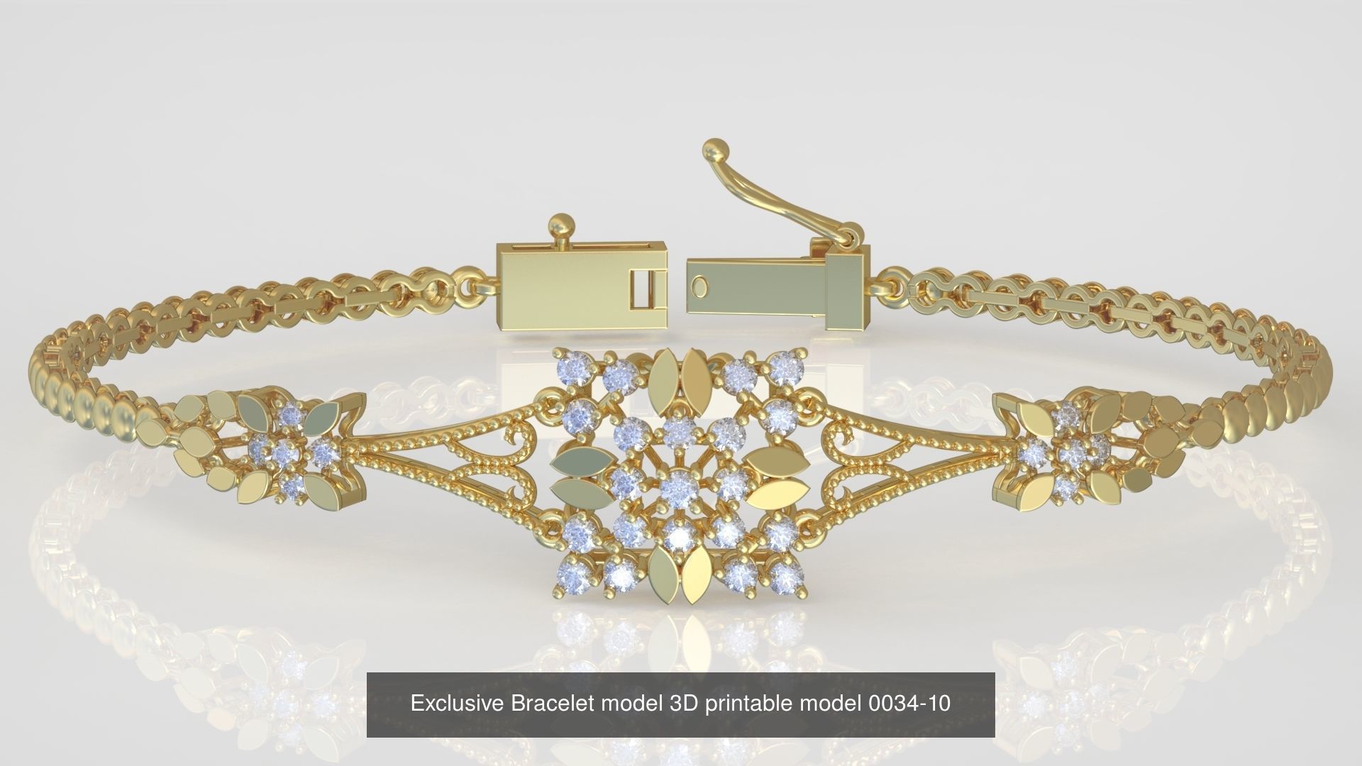 My 98 Beautiful and Graceful 3d printable Bracelet  models  3D Model Collection_85