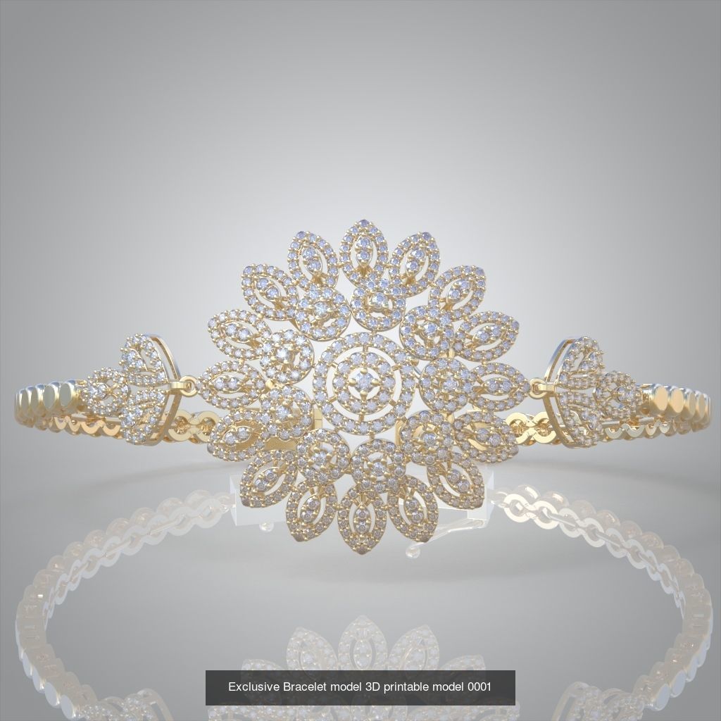 My 98 Beautiful and Graceful 3d printable Bracelet  models  3D Model Collection_55