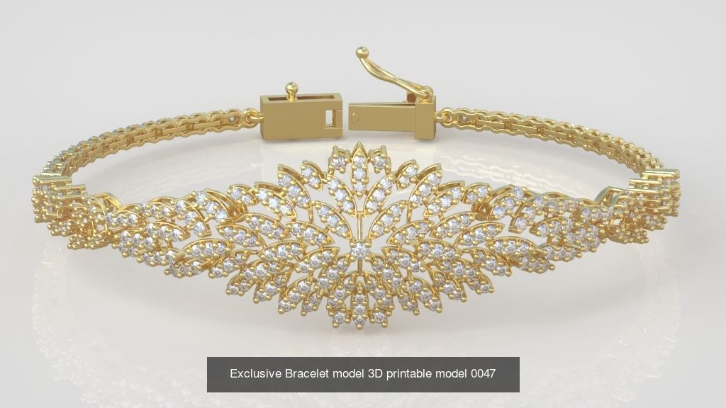 My 98 Beautiful and Graceful 3d printable Bracelet  models  3D Model Collection_98