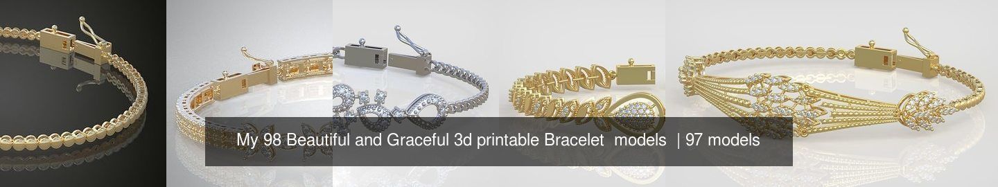 My 98 Beautiful and Graceful 3d printable Bracelet  models  3D Model Collection_8