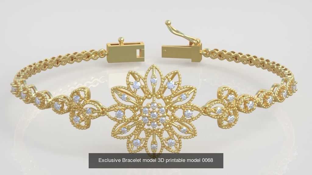 My 98 Beautiful and Graceful 3d printable Bracelet  models  3D Model Collection_118