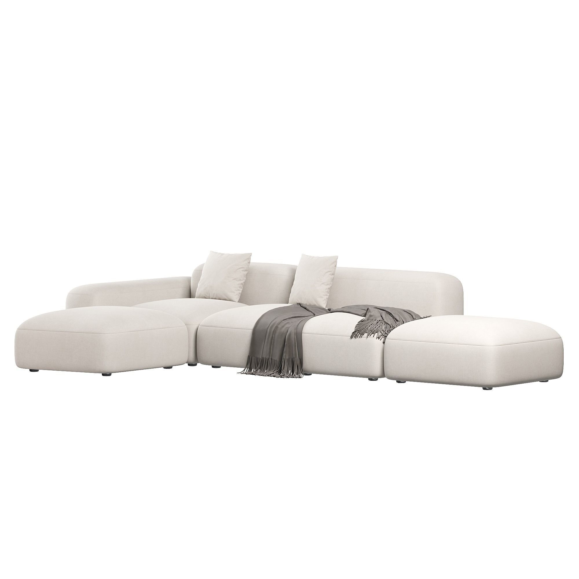 Customizable Sofa Lapis E019 3D model_7