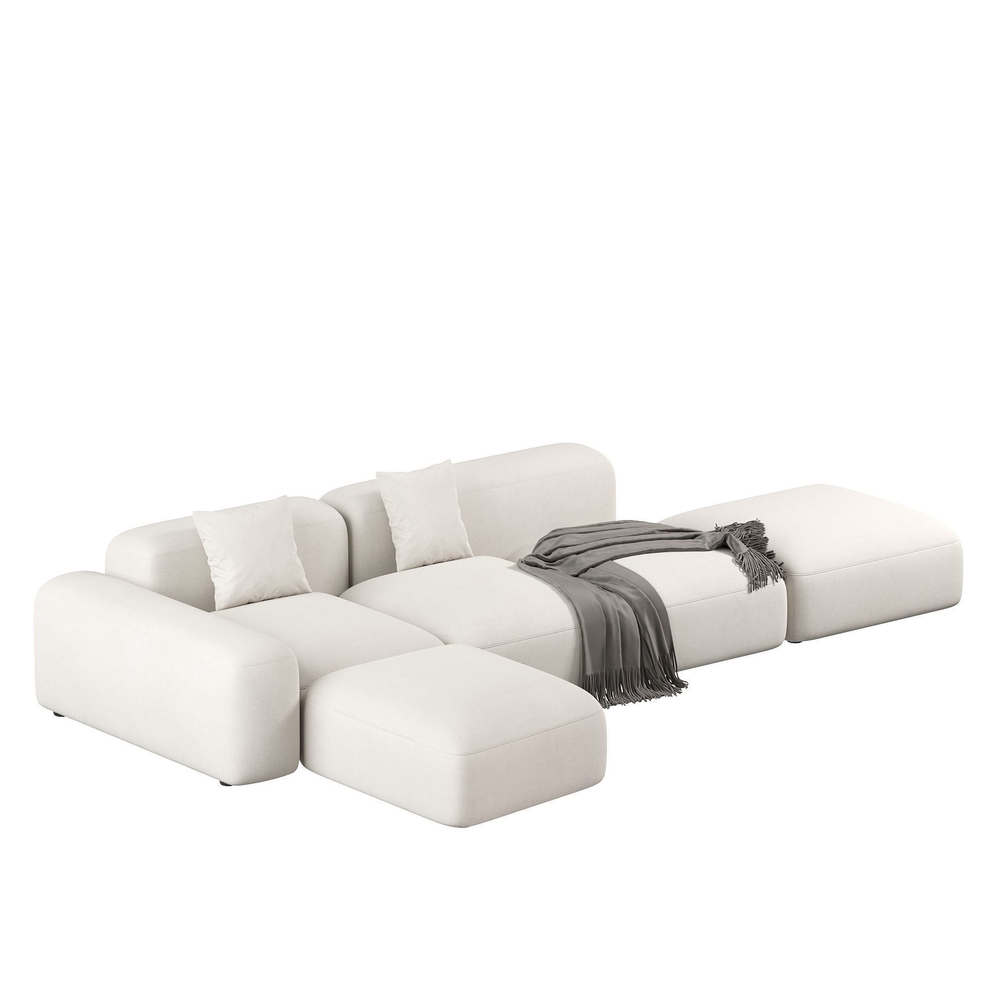 Customizable Sofa Lapis E019 3D model_6