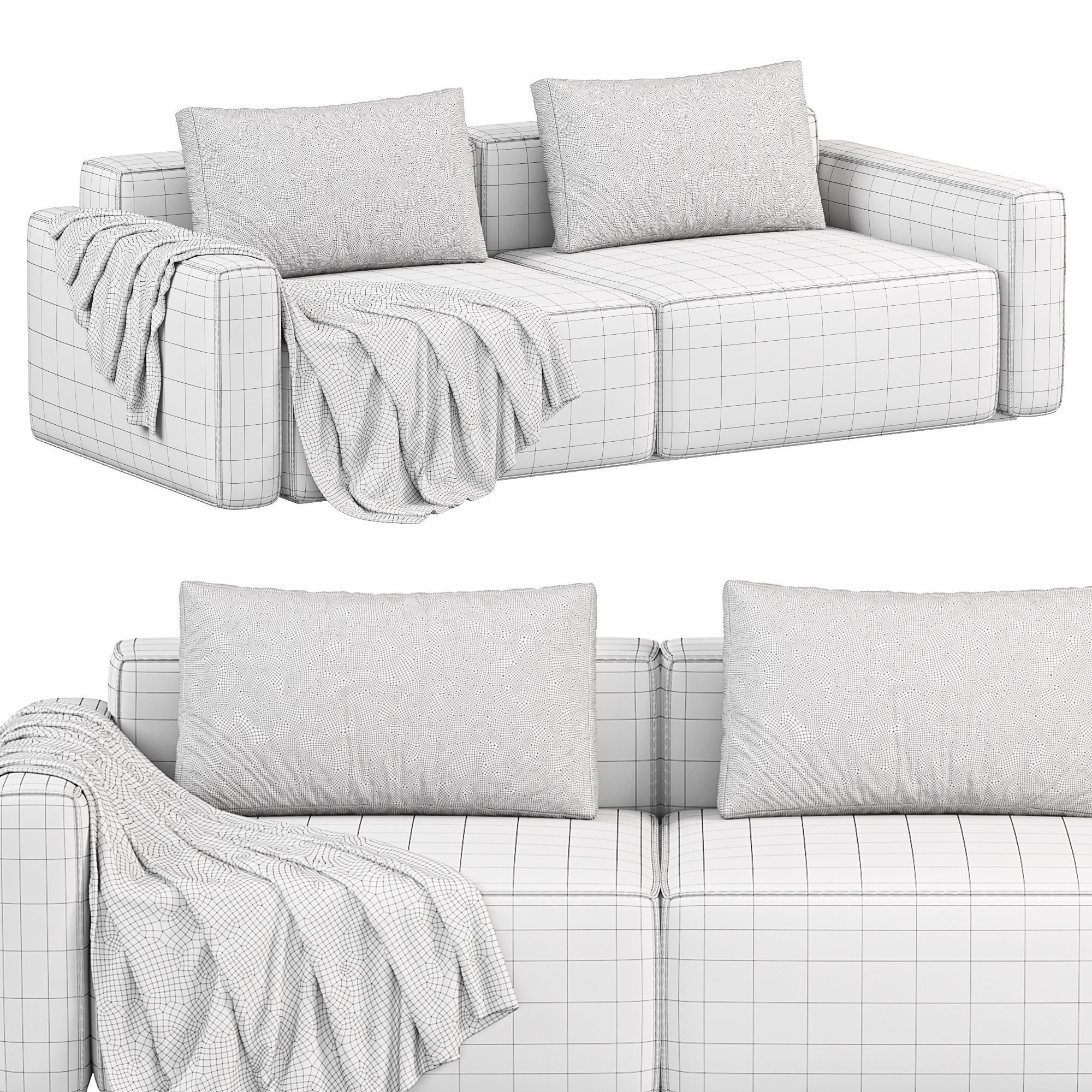 Mix Modular Piece Sofa 2 3D model_5