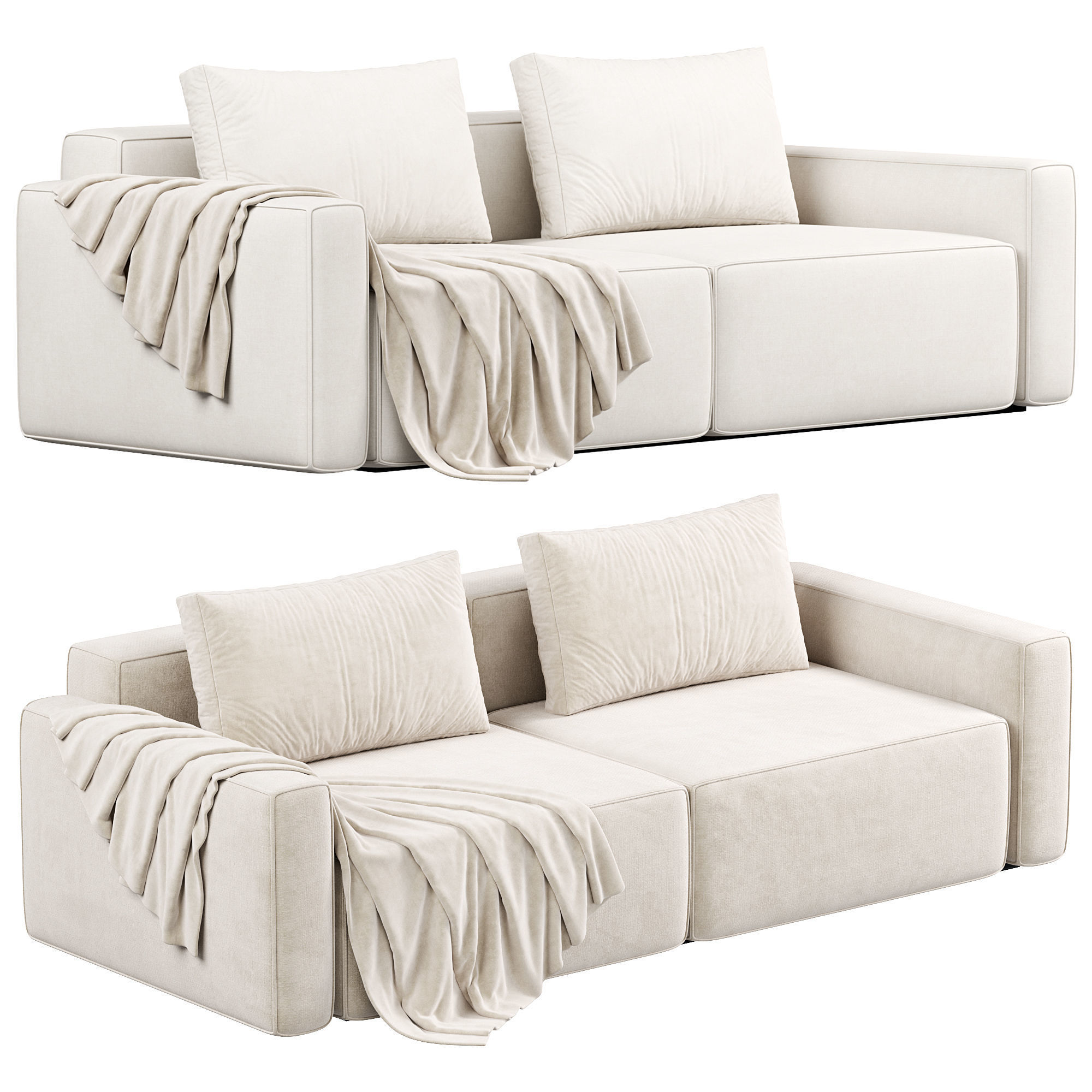 Mix Modular Piece Sofa 2 3D model_2