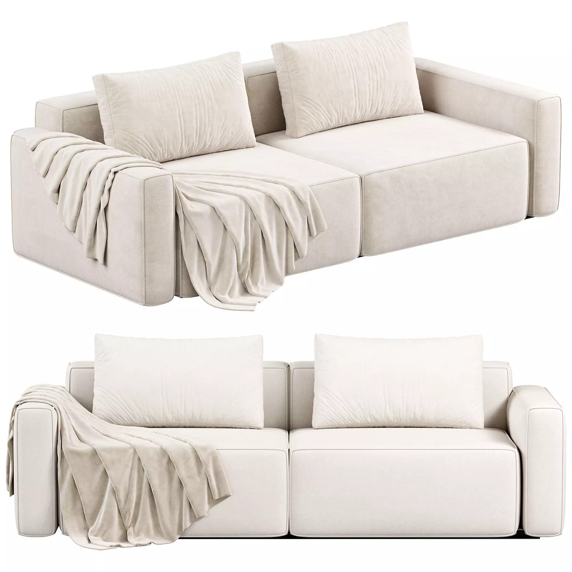 Mix Modular Piece Sofa 2 3D model_0