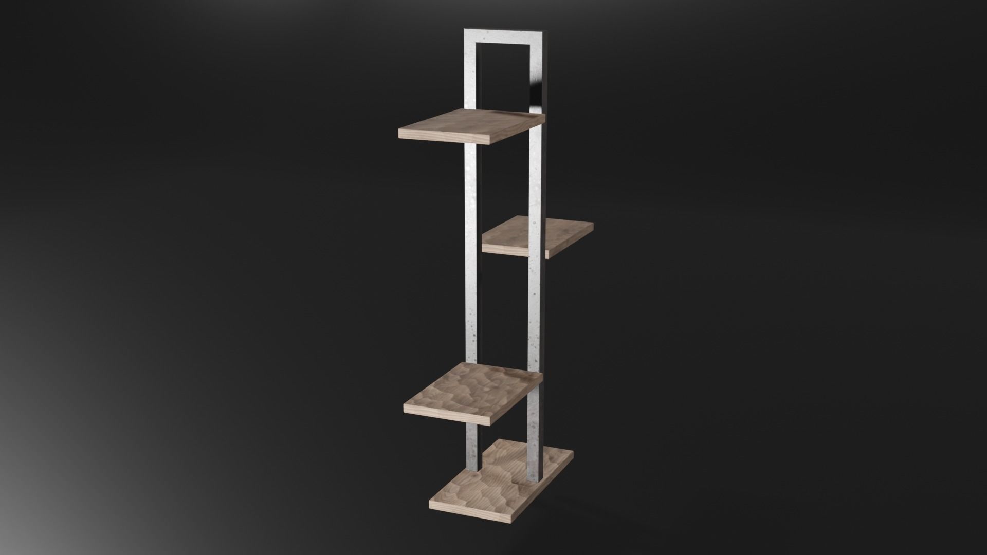 Modern Shelf Design for Flowers Free 3D model_2