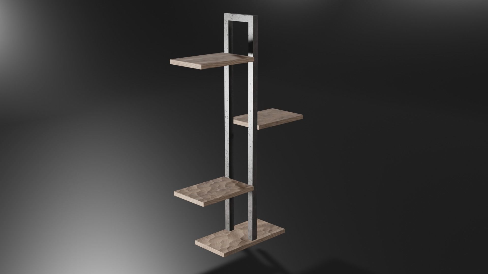 Modern Shelf Design for Flowers Free 3D model_1