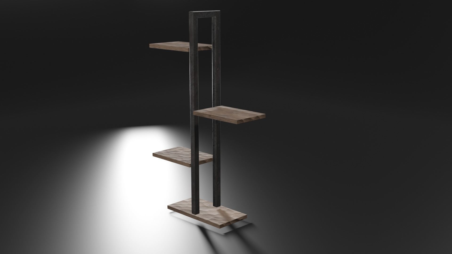 Modern Shelf Design for Flowers Free 3D model_3